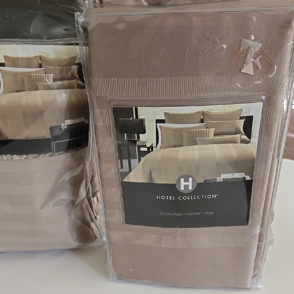 Hotel Collection Beige King Comforter Cover and Standard Pillow Sham - Picture 3 of 8